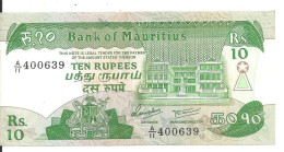 MAURICE 10 RUPEES ND1985 XF+ P 35 - Mauritius