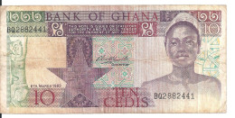 GHANA 10 CEDIS 1982 VF P 20 D - Ghana