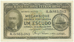 MOZAMBIQUE - 1$00 - 1 ESCUDO - 23.05.1944 - P 92 - Seal Type III - ANTONIO ENNES - PORTUGAL - Moçambique