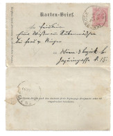 0401f: Kartenbrief ANK 26, Innsbruck Nach Wien (Jaquingasse) 1891 - Cartes-lettres