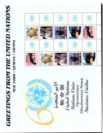 UNN 884a MNH SHT/10+10LBLS 2005 "Greetings From The United Nations" CV $350.00 (I) - Ungebraucht