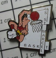 116c Pin's Pins / Beau Et Rare / SPORTS / CLUB BASKET-BALL SAINT-MARCEL - Pallacanestro