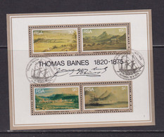 SOUTH AFRICA - 1975 Thomas Baines Miniature Sheet Used As Scan - Usati