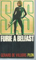 S.A.S N°36 Furie à Belfast  Chez Plon Edition 1982 Livraison Suivie, Gratuite. - SAS