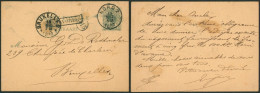 EP Au Type 5ctm Vert Obl Ambulant "Nord 2" (1886) + Griffe Encadrée VILVORDE (indice E) > Bruxelles. - Bahnpoststempel