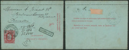 EP Au Type CL 10ctm Rouge Obl Ambulant "Ambt-Bruxelles-Arlon" (1883, Indice F !) + Griffe Encadrée GEMBLOUX >.. RRR ! - Ambulante Stempels