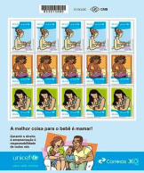 Brazil 2023: World Breastfeeding Day - Unicef, Children, Family, Health. Full Sheet (15 Stamps). MNH - UNICEF