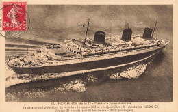 Le Paquebot " NORMANDIE " De La Compagnie Générale Transatlantique * Construit à St Nazaire * Normandie CGT - Dampfer