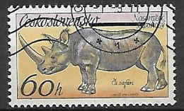 TCHECOSLOVAQUIE    -     RHINOCEROS   -    Oblitéré - Rhinoceros