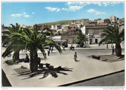 SARDEGNA-CARBONIA IGLESIAS-S.ANTIOCO VEDUTA PIAZZA UMBERTO GIARDINI BANCO DI NAPOLI ANIMATA - Carbonia