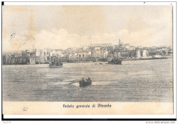 PUGLIA-LECCE-OTRANTO PANORAMA VEDUTA DA MARE E BARCHE PRIMI 900 - Altri & Non Classificati