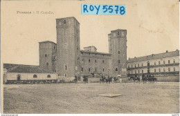 Piemonte-cuneo-fossano Veduta Castello Piazza Con Militari A Cavallo Animata Primi 900 - Altri & Non Classificati