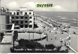 Abruzzo-chieti-francavilla Al A Mare Rotonda E Spiaggia Animata Veduta Da Lato Nord Anni 50 - Otros & Sin Clasificación