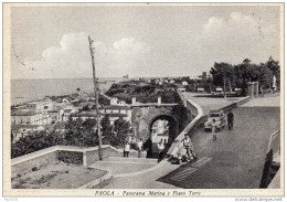 CALABRIA-COSENZA-PAOLA VEDUTA PANORAMA MARINA E PIANO TORRE VESPA FIAT GIARDINETTA  ANIMATA - Autres & Non Classés