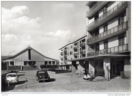 MARCHE-ANCONA-COLLEMARINO VEDUTA PIAZZA EVANGELISTA TORRICELLI  VESPA FIAT 600 FIAT 1100 CASE CHIESA - Andere & Zonder Classificatie