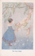 Fées * Joyeuses Pâques * CPA Illustrateur Art Nouveau Jugendstil * The Fairy Flight * Fée - 1900-1949