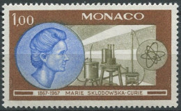 Monaco 1967 MNH, Marie Curie Nobel Physics & Chemistry Winner - Prix Nobel