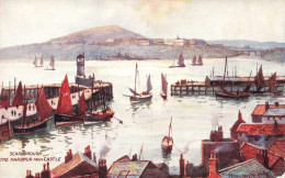 ROYAUME UNI - Scarborough - The Harbour From Castle - Colorisé - Carte Postale Ancienne - Scarborough