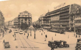 BELGIQUE - Bruxelles - Place De Brouckère - Animé - Voitures - Carte Postale Ancienne - Squares