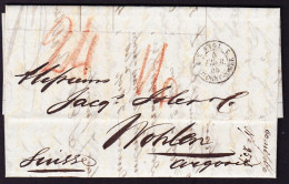 1848 Faltbrief Aus London In Die Schweiz. - Storia Postale