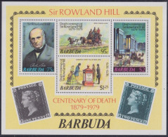 F-EX42353 BARBUDA MNH 1979 ROWLAND HILL CENTENARY OF DEATH.  - Rowland Hill