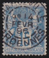 France  .  Y&T   .   101    .     O   .    Oblitéré - 1876-1898 Sage (Tipo II)