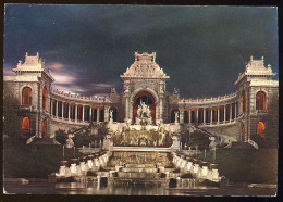 CPM 13 MARSEILLE Le Palais Longchamp La Nuit - Parken En Tuinen