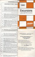 Cartes Routière, Plan De Métro PARIS, Excursions, Général Et Centre, édition RATP 1980 - Europe