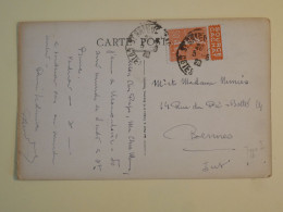 BX11 FRANCE  BELLE   LETTRE RR   CARTE 1920 SOURCE CACHAT  PUB  SEMEUSE  A BENNES +ST BRIEUC +++ - Lettres & Documents