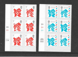 GB London 2012 Defintives - 2 Cylinder Blocks Of 6 Stamps - See Scans - Unused Stamps