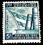 Argentina, 1943, Books And Fleggs, MNH, Michel # 474 - Neufs