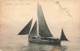 BELGIQUE - Ostende - Départ Pour La Pêche - Voilier - Carte Postale Ancienne - Brugge
