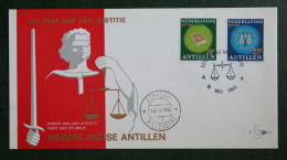 FDC 1969 Hof Van Justitie ; NVPH 408-409 E54 NEDERLANDSE ANTILLEN  NETHERLANDS ANTILLES - Curaçao, Nederlandse Antillen, Aruba