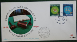 FDC 1969 Hof Van Justitie ; NVPH 408-409 E54 NEDERLANDSE ANTILLEN  NETHERLANDS ANTILLES - Curaçao, Nederlandse Antillen, Aruba