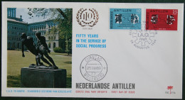 FDC 1969 International Labour Organization, I.A.O. NVPH 414-415; E56 NEDERLANDSE ANTILLEN  NETHERLANDS ANTILLES - Curaçao, Nederlandse Antillen, Aruba