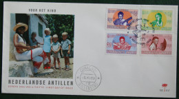 FDC 1969 Child Welfare Music Muzik Kinderzegels ; NVPH 416-419 E57 NEDERLANDSE ANTILLEN  NETHERLANDS ANTILLES - Curaçao, Nederlandse Antillen, Aruba