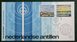 FDC 1970 Radio Bonaire Broadcasting Antenne NVPH 421-422 E59 NEDERLANDSE ANTILLEN  NETHERLANDS ANTILLES - Curaçao, Nederlandse Antillen, Aruba