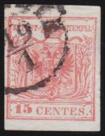 Lombardia-Venice    .    Y&T    .     3     .  O     .   Cancelled   .   Hinged - Lombardy-Venetia