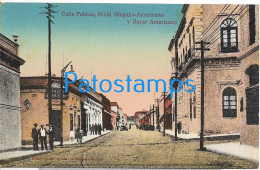 210883 PARAGUAY CALLE PALMAS HOTEL HISPANO AMERICANO Y BAZAR AMERICANO POSTAL POSTCARD - Paraguay