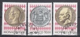 Monaco Mi 2191,2193 Postzegel En Muntenmuseum  Gestempeld - Usados