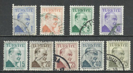 Turkey; 1957 Regular Postage Stamps - Gebruikt