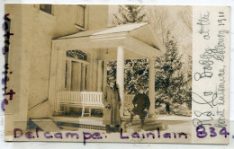 - 3 Cartes Photos De Cobourg, ( ONTARIO ) - Rare, Charmant Cottage Sous La Neige, écrite, 1911, TBE, Scans. - Altri & Non Classificati