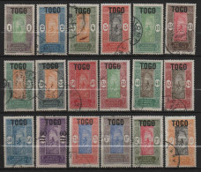 Togo   - 1921 - Tb Du Dahomey   Surch  - N° 101 à 118 - Oblit - Used - Used Stamps