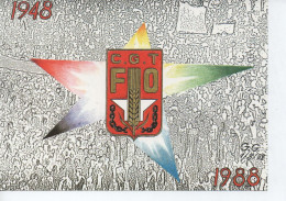 CPM QUARANTENAIRE DE FORCE OUVRIERE 1948 1988 - Labor Unions