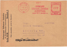 Deutsches Reich, 1937, AFST, Brief Lettre Cover, Red Meter, EMA, Süsswaren-Industrie - Alimentation