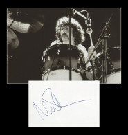 Nick Mason - English Drummer - Pink Floyd - Rare Signed Card + Photo - COA - Cantantes Y Musicos