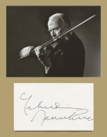 Yehudi Menuhin (1916-1999) - American Violinist - Signed Card + Photo - 1994 - Cantanti E Musicisti