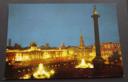 Trafalgar Square, Nelson's Column And National Gallery, London, Floodlit - Trafalgar Square