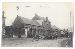 Cpa: 80 BEAUVAL (ar. Amiens) Ecole Des Filles (Bien Animée) Ed. Simonnin  N° 292 - Beauval