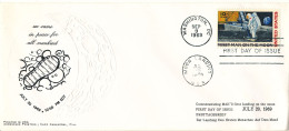 USA FDC 20-9-1969 MOON LANDING (We Came In Peace For All Mankind) - 1961-1970